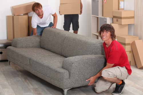 Local moving support near Canary Wharf towers and loading areas