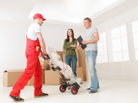 Local office move team coordinating a business relocation near Canary Wharf