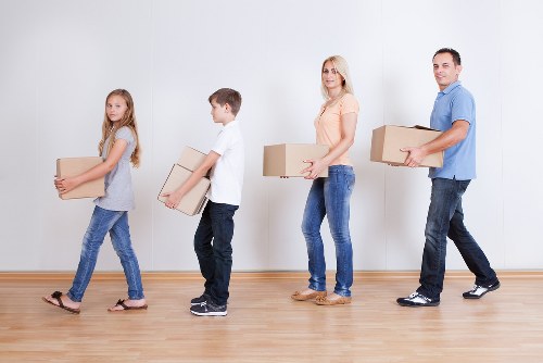 Packing and protecting office furniture for a Canary Wharf workplace move